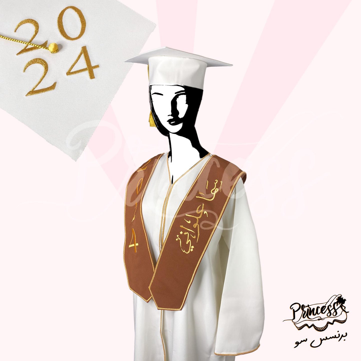 Embroidered Princess Graduation Full Package